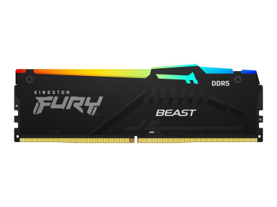 Kingston FURY Beast RGB - DDR5 - módulo - 32 GB - DIMM de 288 contactos - 2600 MHz / PC5-41600 - CL40 - 1.25 V - sin búfer - on-die ECC