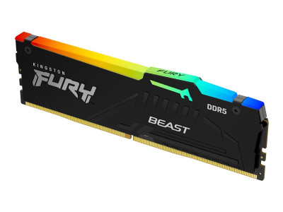 Kingston FURY Beast RGB - DDR5 - módulo - 32 GB - DIMM de 288 contactos - 2600 MHz / PC5-41600 - CL40 - 1.25 V - sin búfer - on-die ECC
