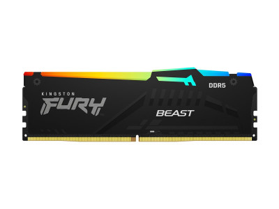 Kingston FURY Beast RGB - DDR5 - módulo - 8 GB - DIMM de 288 contactos - 2600 MHz / PC5-41600 - CL40 - 1.25 V - sin búfer - on-die ECC