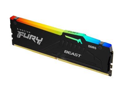 Kingston FURY Beast RGB - DDR5 - módulo - 16 GB - DIMM de 288 contactos - 2800 MHz / PC5-44800 - CL40 - 1.25 V - sin búfer - on-die ECC
