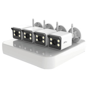 Kit De Cámaras Ip Wifi + Nvr Zkteco 3mp Full Color