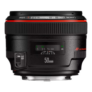 Lente Canon EF 50mm F/1.2L USM Aumento Máximo 0,15x