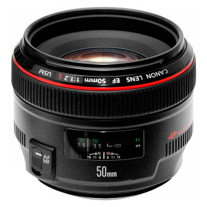 Lente Canon EF 50mm F/1.2L USM Aumento Máximo 0,15x