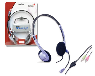 Auriculares Genius HS-02B con micrófono azul