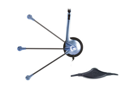 Auriculares Genius HS-02B con micrófono azul