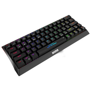 Teclado Marvo Mecánico Kg962w 60% Sw BLUE Sp Bk