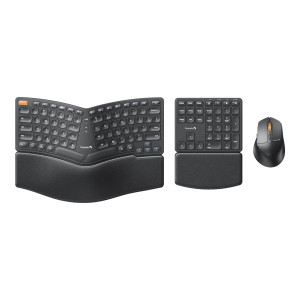 Combo Mouse y Teclado Español Ergonómico Inalámbrico 3en1 ProtoArc Ekm04
