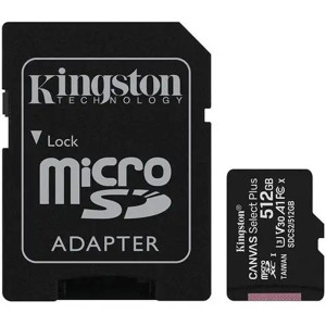 Tarjeta de memoria Kingston 512gb Micro SD Canvas Select Plus Gen 3