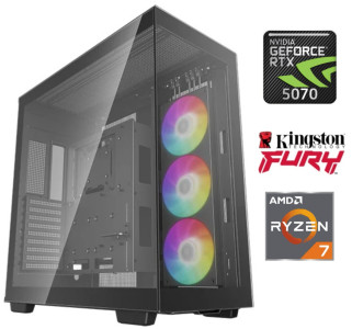 Equipo Gamer Ryzen 7 9800X3D, 32GB, 1TB NVMe, RTX 5070 12GB