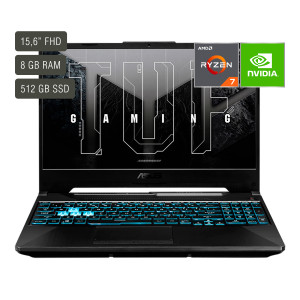 Notebook Gamer Asus Tuf 15,6'' Ryzen 7 8gb 512gb Win11 Rtx2050