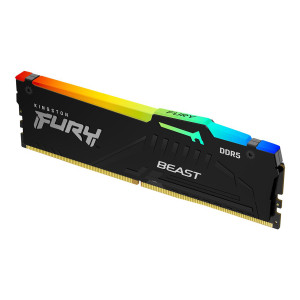 Kingston FURY Beast RGB - DDR5 - módulo - 16 GB - DIMM de 288 contactos - 2800 MHz / PC5-44800 - CL36 - 1.25 V - sin búfer - on-die ECC - negro