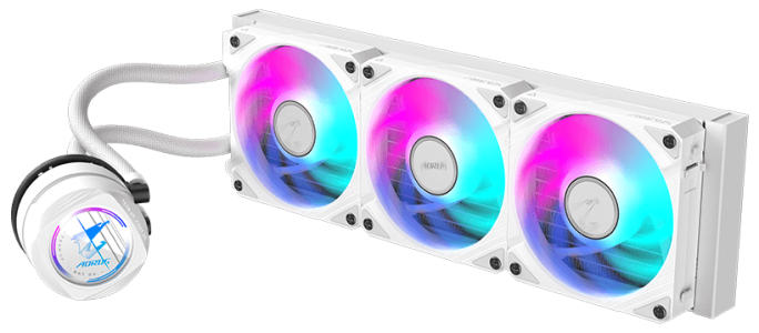 AORUS WATERFORCE X II 360 ICE - Sistema de refrigeración líquida del procesador - (para: LGA115x Socket, LGA1200, LGA1700, AM4, AM5, TR4, sTR5) - base de cobre - 120 mm