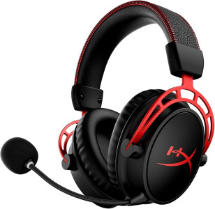 HyperX Cloud Alpha - Auricular - tamaño completo - 2,4 GHz - inalámbrico - negro, rojo - para Laptop 14, 15, 17; OMEN 15, 16; Pavilion Plus Laptop 14; Pavilion x360 Laptop; Pro 290 G9
