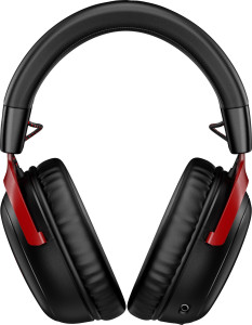 HyperX Cloud III - Auricular - tamaño completo - 2,4 GHz - inalámbrico - negro, rojo