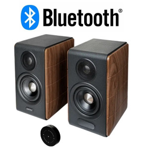Parlantes Edifier 2.0 S880 MKII Bluetooth nogal