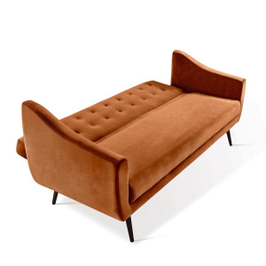 Sofá Cama Durham Velvet Caramelo