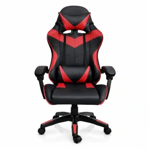 Silla Gamer ergonómica con masajes negra y roja