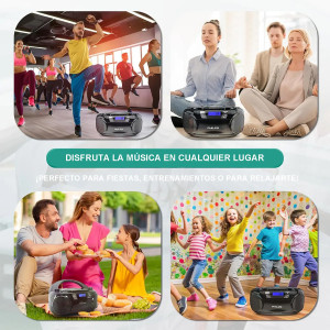 Radio Philco Boombox Bt 12w Estéreo FM CD MP3