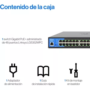 Switch Linksys 48 Puertos Gigabit Poe+