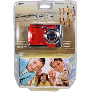 Cámara digital iON 8MP Waterproof roja