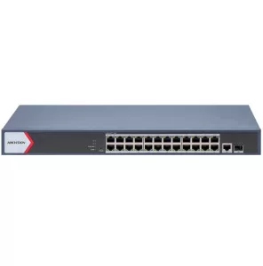 Switch PoE Hikvision 24 puertos gigabit 230w admin.
