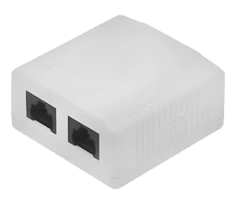Caja de pared NRG+ RJ-45 2 puertos CAT5E