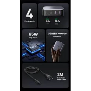 Cargador Ugreen De Escritorio 65w Usbx2/usb-cx2