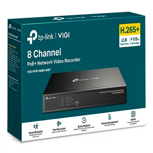 Nvr Tp-Link Vigi Nvr1008h-8mp 8 Canales 4k PoE+