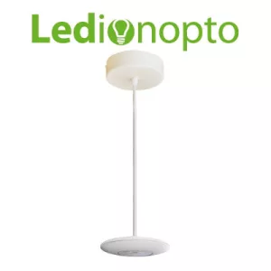 Lámpara Led Ledion Colgante 15w 3000k Aro Plateado 38° Dimerizable