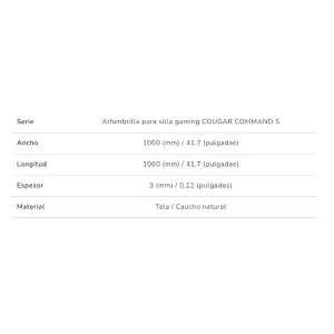 Alfombra Cougar Command S