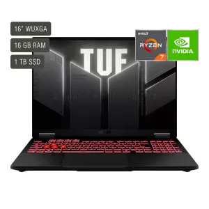Notebook Gamer Asus Tuf 16'' Ryzen 7 16gb 1tb Win11 Rtx5050
