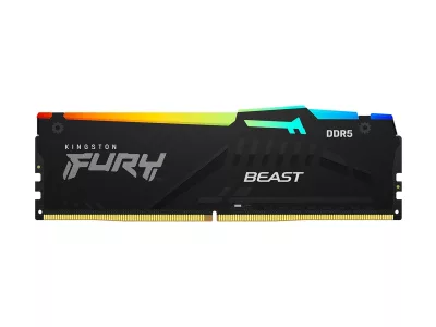 Kingston FURY Beast RGB - DDR5 - módulo - 16 GB - DIMM de 288 contactos - 2600 MHz / PC5-41600 - CL40 - 1.25 V - sin búfer - on-die ECC
