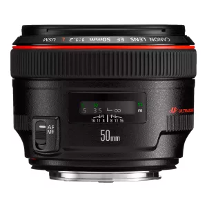 Lente Canon EF 50mm F/1.2L USM Aumento Máximo 0,15x