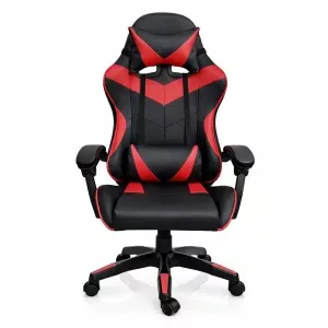 Silla Gamer ergonómica con masajes negra y roja