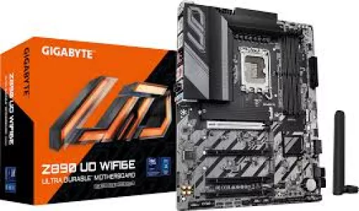 Gigabyte Z890 UD WIFI6E - Placa base - ATX - Socket LGA1851 - Z890 Chipset - USB4, USB-C 3.2 Gen 1, USB 3.2 Gen 2, USB 3.2 Gen 1 - 2.5 Gigabit LAN, Wi-Fi 6E, Bluetooth - Tarjeta gráfica (CPU necesaria) - HD Audio (8-canales)