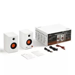 Parlantes Edifier MR3 de estudio blancos bluetooth