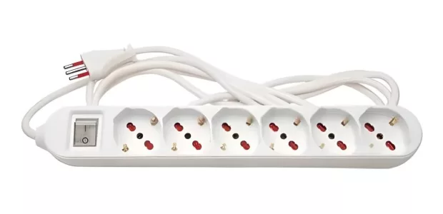 Alargue 3 metros 6XSchuko a ficha 3L Conatel