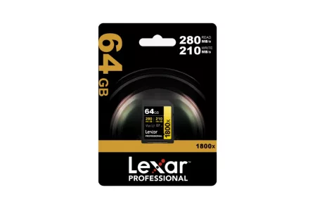 Memoria SDXC Lexar Pro 1800X 64GB UHS-II Gold Series