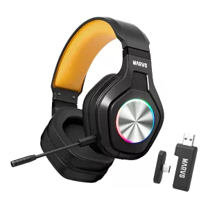 Auriculares Gaming Inalámbricos Marvo Pulz 80w RGB
