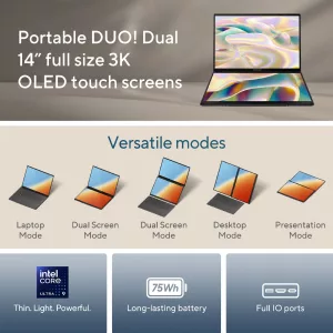 Notebook Asus Zenbook Duo U9 32gb 1tb 14