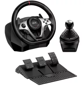 Volante Genius SpeedMaster X1 con vibracion, pedales y cambios