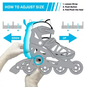 Patines Ajustables Para Niños Roller Derby Tracer Talle 2-5