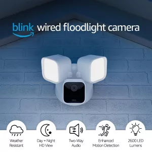 Cámara Ext Con Iluminación Intermitente Blink Wired Floodlight Camera