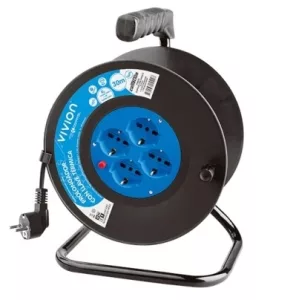 Alargue carrete 30 metros 4xSchuko a ficha Schuko Conatel