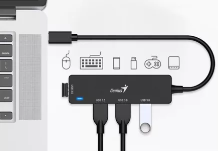 Hub Genius USB-C a 4 USB-A 3.0