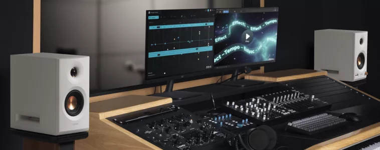 Parlantes amplificadores Edifier MR5 de estudio blancos bluetooth