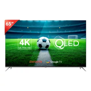Smart Tv Aiwa 65'' QLed 4k Hdr Google TV Comando De Voz