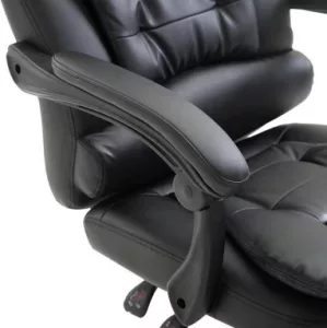 Silla ejecutiva Miles con apoya pies y 2 puntos de masaje negro