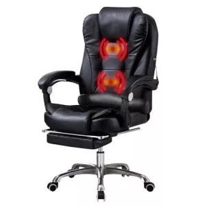 Silla ejecutiva Miles con apoya pies y 2 puntos de masaje negro