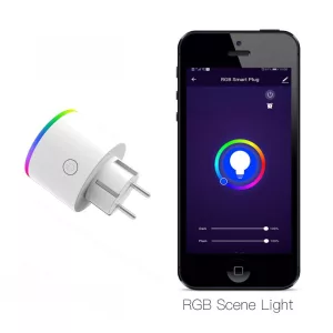 Enchufe Inteligente Wifi C/luz Rgb Tuya Smart MOES